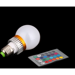 LIXADA 3W RGB LED AC85-265V E27 mutevole LED lampadina di controllo colore multiplo con telecomando IR en oferta