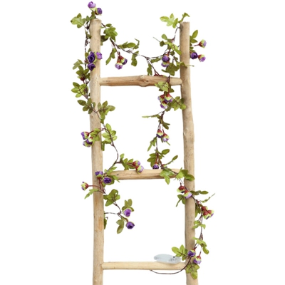 Artificiale Viola Fiori Vite Stringa Luce 2.2 M 25 Perline Lampada Costante Luminoso Bianco Caldo Decorazione Della Stanza,2,2 m