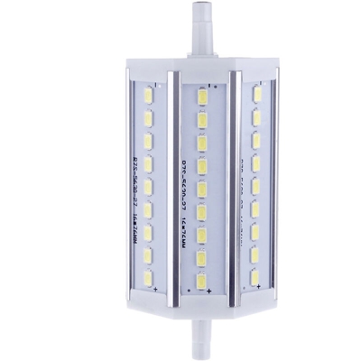 Lampadina lampada 118mm bianco 100-240V sostituzione proiettore per lampada alogena a risparmio energetico di 27 LED 5630 SMD 8W del R7s,bianca