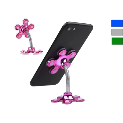 Supporto porta cellulare auto ventosa fiore regolabile girevole 360 colorato