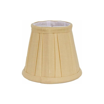 Better & Best 0201127-Schermo da lampada in cotone con clip di fissaggio per lampadine a candela, 12 cm, Tagliere grande, colore: giallo