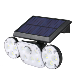 Lampada da parete Sloar a tre teste con tre modalita di illuminazione IP65 70LED / 78LED / 70COB,78LED precio