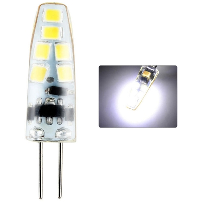 Asupermall - G4 Silicone AC12V 1W SMD2835 12 Lampadina a diodi a emissione luminosa per illuminazione a lampadario Sostituire la lampada alogena