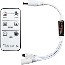 Telecomando mini dimmer per striscia di diodi emettitori di luce monocolore DC12V 6A 72W IR 6Key telecomando,bianca características