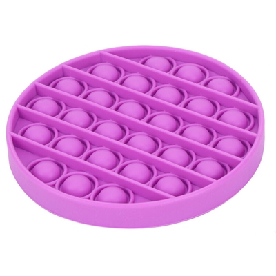 Silicone push Bubble giocattoli sensoriali | tondo, viola - tondo, viola