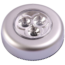 Rotonda 3LED Lampada tocco creativo, premere luce, luci pat, luci di emergenza campeggio, auto luce di notte, lampada di lettura, senza spedizioni precio