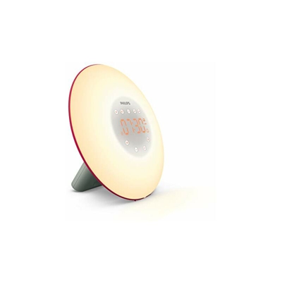 Philips hf3506/30 â?? Lampada Wake-Up Light LED, svegliarsi con luce, 2 Suonerie Naturali, rosso