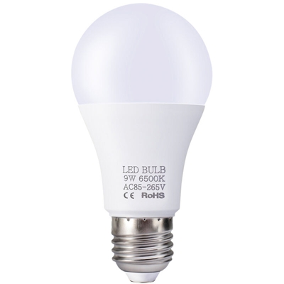 Asupermall - Lampadine E27 9W Risparmio energetico Luce bianca 6000-6500K Lampada ad alta luminosita per soggiorno camera da letto 85V-265V,bianca