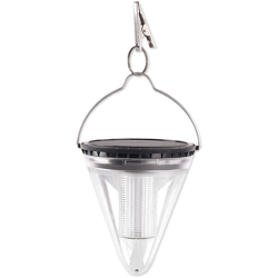 Lampada da esterno a luce solare impermeabile a sospensione Lampada da prato per giardino esterno,Trasparente | Luce bianca + Luce calda en oferta