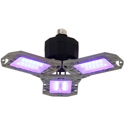 Asupermall - CA 85-265 V 60 W 105 Perline 3 Pannelli deformabili 275NM UVC Garage Luce Pieghevole pieghevole Regolabile 6000-6500K Illuminazione