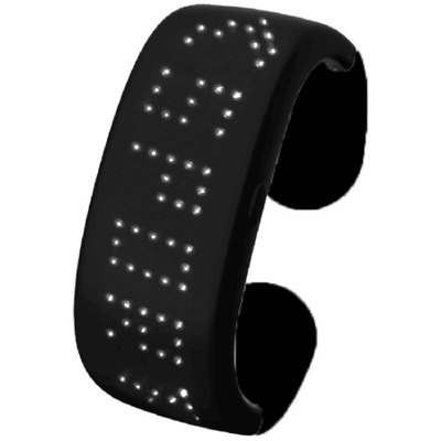 LED Bluetooth APP Control Slap Bracciale LED Display Bracciale adatto per concerti di feste in campeggio sport all'aria aperta,bianca