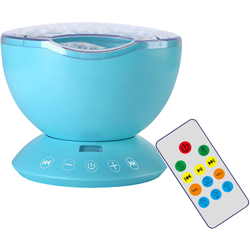 Telecomando USB a onde oceaniche Telecomando 7 Modalita di illuminazione Funzione timer Altoparlanti musicali LED macchina Luce notturna per bambini en oferta