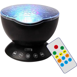 Telecomando USB a onde oceaniche Telecomando 7 Modalita di illuminazione Funzione timer Altoparlanti musicali LED macchina Luce notturna per bambini precio