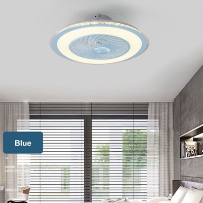 Lampada moderna per ventilatore a soffitto con telecomando Luce a 3 colori 3 velocita Vento 60 cm Ventilatori a soffitto 220V Illuminazione a LED per