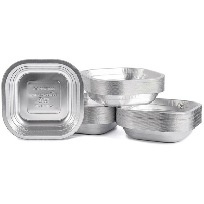 Piatti Monouso Super Fondi 100pz in Alluminio Piatto Quadrato per Picnioc Feste