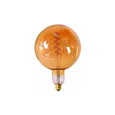 716627-LED Globe G200 - Lampadina LED a filamento intrecciato E27 (ES Edison), 300 lumen, dimmerabile, 6 W, ambra - Girard Sudron