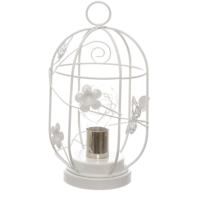 Lanterna Con Lampadina Led, Da 24 Cm Bianco