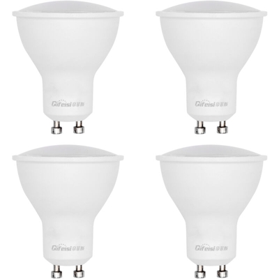 Asupermall - Lampadina intelligente WiFi GU10 4Pcs 5W 450LM 2700K-6500K RGB + CCT Luce regolabile Controllo vocale APP Telecomando,4 Pz