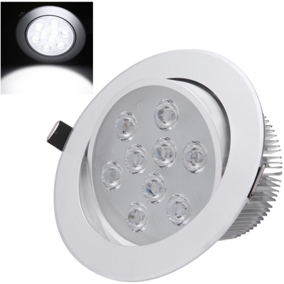 9 * 1W LED incasso soffitto giu luce lampada faretto coperta per casa soggiorno decorazione illuminazione con Driver AC85-265V,bianca