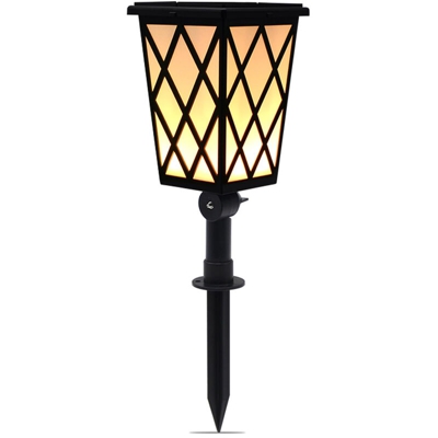 Solar Flame Light Pathway Lights Lampada da parete Lampada da giardino a LED ad energia solare Lampada da esterno super luminosa Luce bianca