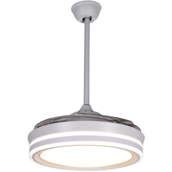 Ventilatore a soffitto a lama invisibile da 42 pollici Lampada da ventilatore a soffitto da 36W Sala da pranzo Lampada a tre colori Regolazione della características
