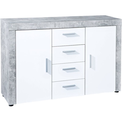 Mobile 2A+4Cass. Bianco+Beton