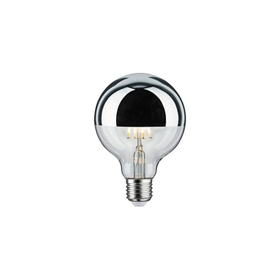 Paulmann 28478 Sfera LED 95 6W E27 testina a specchio argento 2700K regolabile