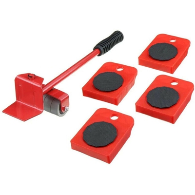 Kit Spostamento Mobili Sollevatore 150kg 4 piastre Spostare Sollevare oggetti
