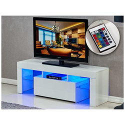 Mobile Tv Led Borda - 130 X 34 X 45 Cm - Bianco Laccato precio