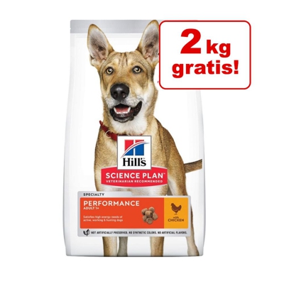 12 kg + 2 kg - Hill's Science Plan Overfill  - Adult 1-5 No Grain Large con Pollo