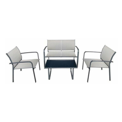 Set 4 Pz Salotto Salottino Da Giardino Esterno Divanetto Poltrone Tavolino Bar 161 precio