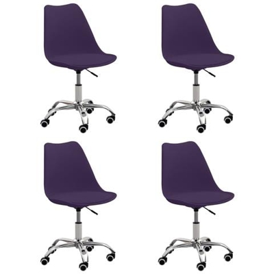 Sedie Da Pranzo 4 Pz Viola In Similpelle