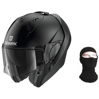 Evoes Casco Modulare Per Casco + Cappuccio Nero Opaco