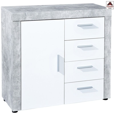 Mobile 1A+4Cass. Bianco+Beton