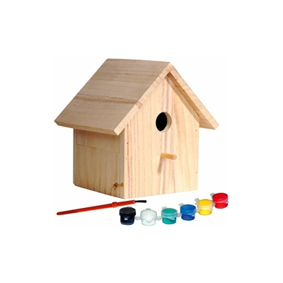 dobar 22368FSC, casetta Decorativa per Uccelli in Legno di Abete Rosso Certificato FSC, Set Artigianale per Bambini per Costruire e dipingere se