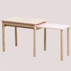 SKLUM Tavolo allungabile in legno (60-100x38 cm) Kandy Kids Pino Legno Naturale características