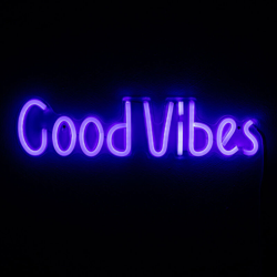 SKLUM Figura al neon con USB Good Vibes Ken Blue Metacrilato características