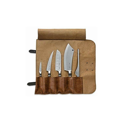 F. DICK Set di coltelli 1905 (custodia arrotolabile, in pelle di bufalo, coltello da ufficio, coltello da cucina AJAX, pinzetta per bufalo