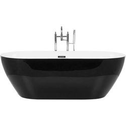 Vasca da bagno freestanding 180 cm nero CARRERA en oferta