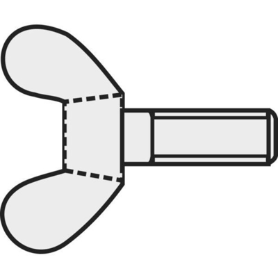 827811 Viti a farfalla M5 16 mm DIN 316 Acciaio zincato 10 pz. - Toolcraft