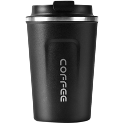 Tazza di caffe, tazza, vetro | nero, tromba, 380ml - nero, tromba, 380ml en oferta