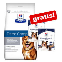 Hill’s Prescription Diet Canine + 2 x 220 g Snack HypoAllergenic gratis! - 10 kg z/d Food Sensitivities características