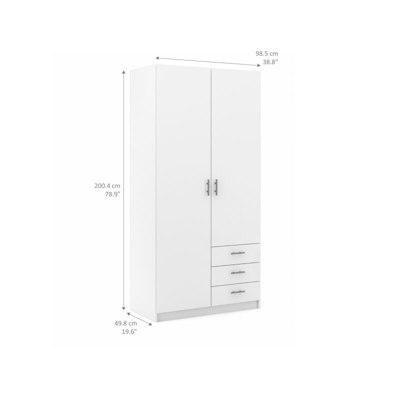 Kit Armadio Sprint 2A 3Cass Bianco