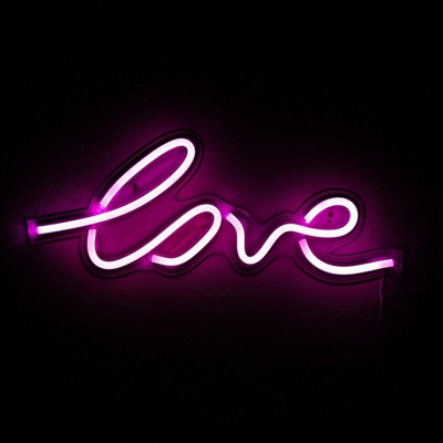 SKLUM Figura al neon con USB Love Rosa Neón Metacrilato