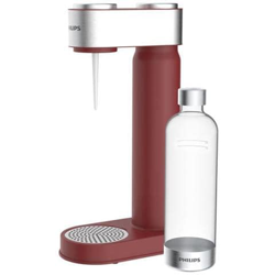 Add4902rd - Red Soda Machine Con Finiture Cromate + Bombola Di Co² Da 425 G + 1 Bottiglia In Pet Da 1 Litro precio