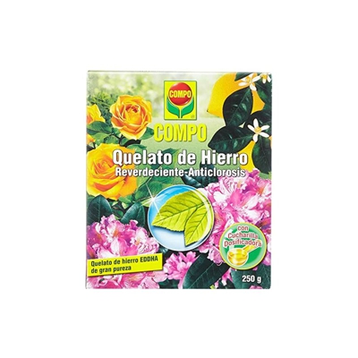 Compo 250 g Quelato, Reverdente anticlorosi, EDDHA 13% Ferro solubile in Acqua, Incluso Cucchiaio dosatore, Nero