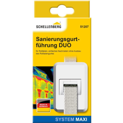 51207 Guida Duo Maxi Bianco, con Guarnizione a Spazzola, 23 mm di Larghezza, Senza Rimuovere la Cinghia tapparella - Schellenberg en oferta