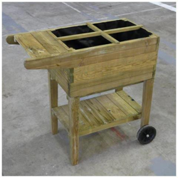 Orto Con Ruote In Legno Di Pino 85x40x80 Cm. Solid características