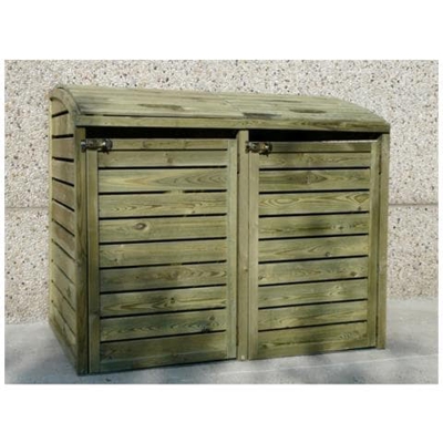 Porta Bidoni Doppio Per Esterno 145.6x92x120 Cm. Solid