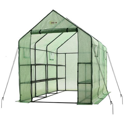 Mini Serra Portatile da Giardino Orto per Piante Fiori, 12 Ripiani - 170 x 197 x 210 cm